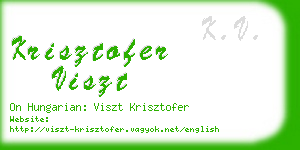 krisztofer viszt business card